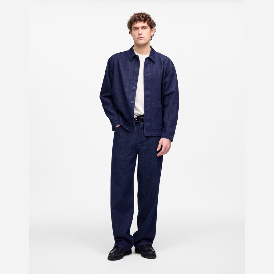 navy herren madewell denim lästige pflicht jacke