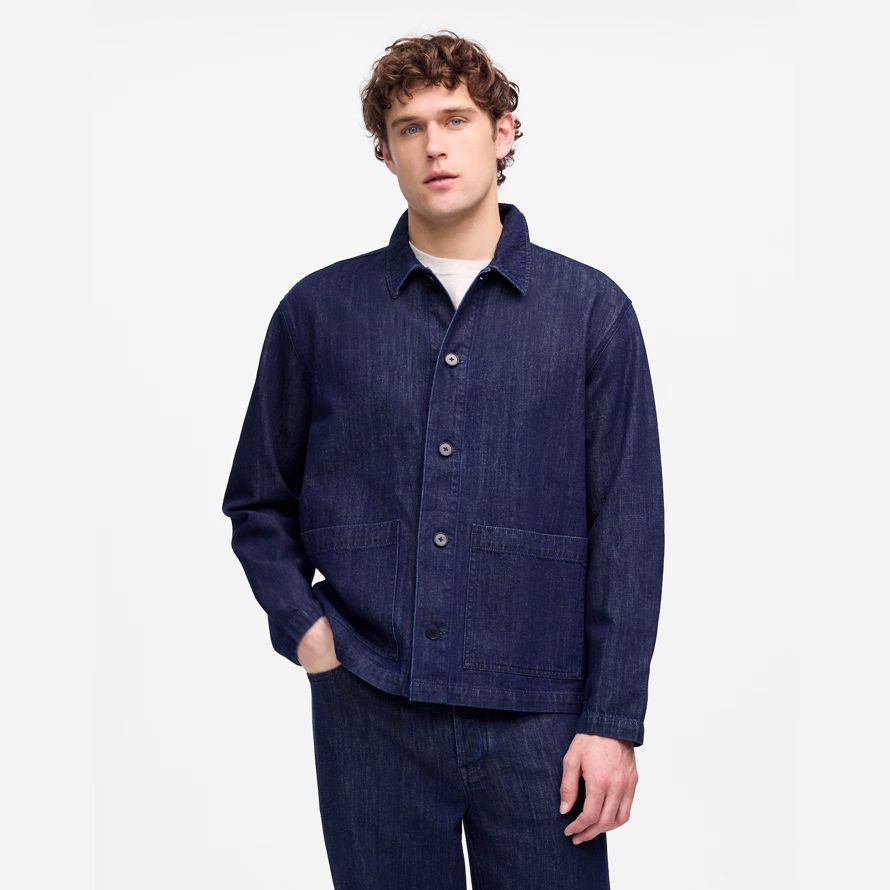 navy herren madewell denim lästige pflicht jacke