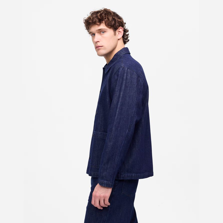 navy herren madewell denim lästige pflicht jacke