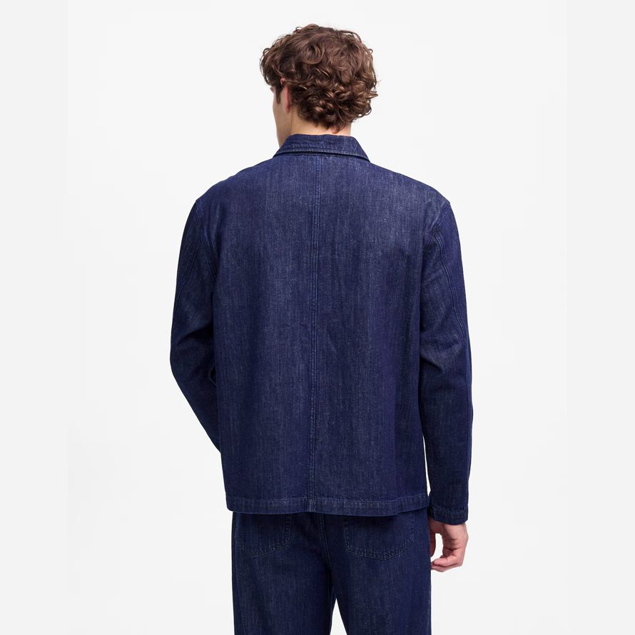 navy herren madewell denim lästige pflicht jacke