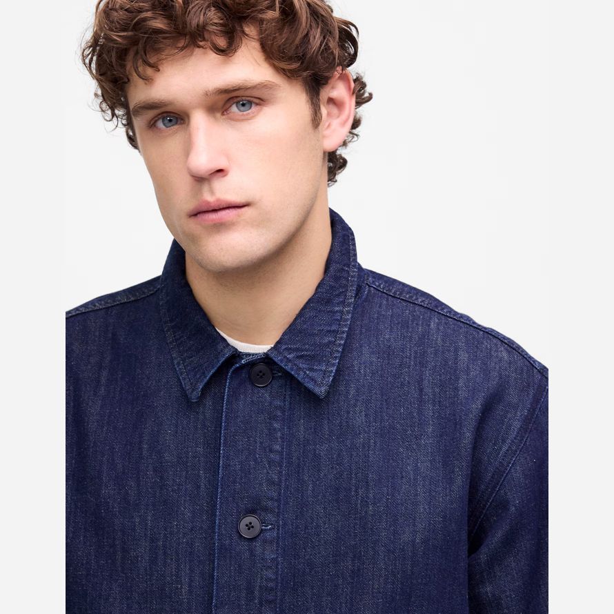 navy herren madewell denim lästige pflicht jacke