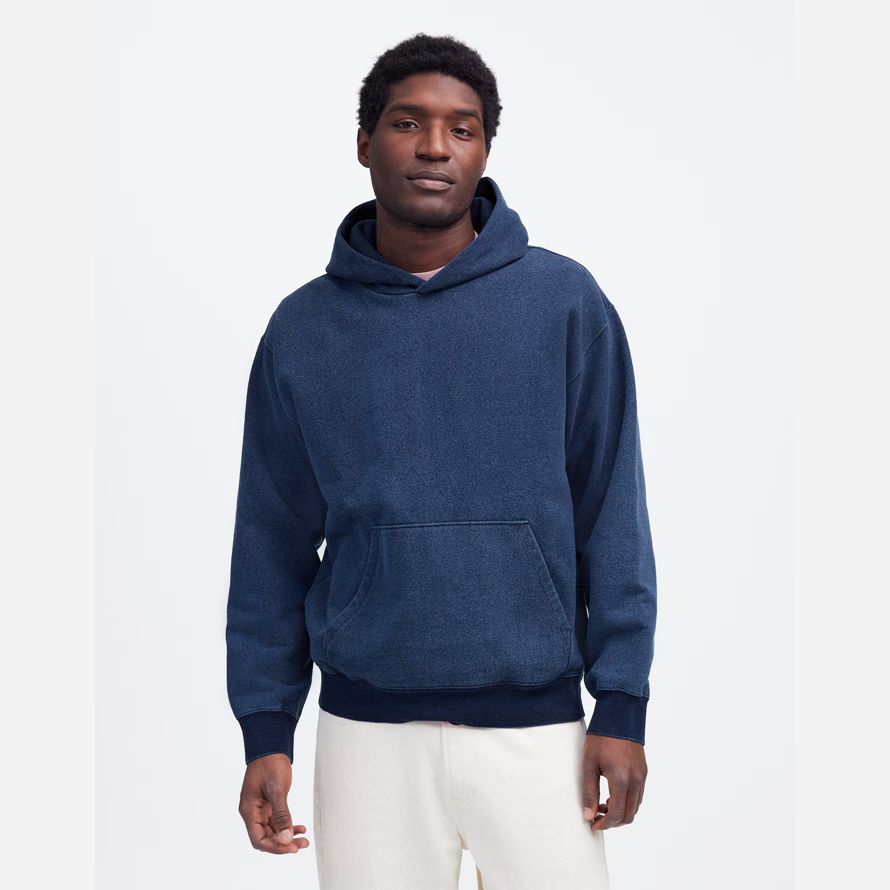 madewell die mccarren fleecejacke herren hoodie dark blue