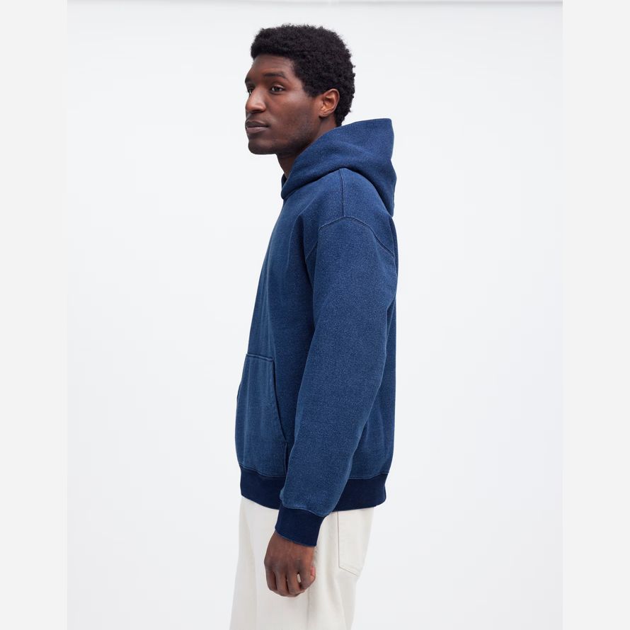 madewell die mccarren fleecejacke herren hoodie dark blue