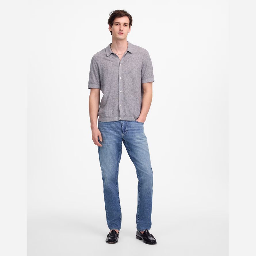 madewell athletic slim herren jeans blau