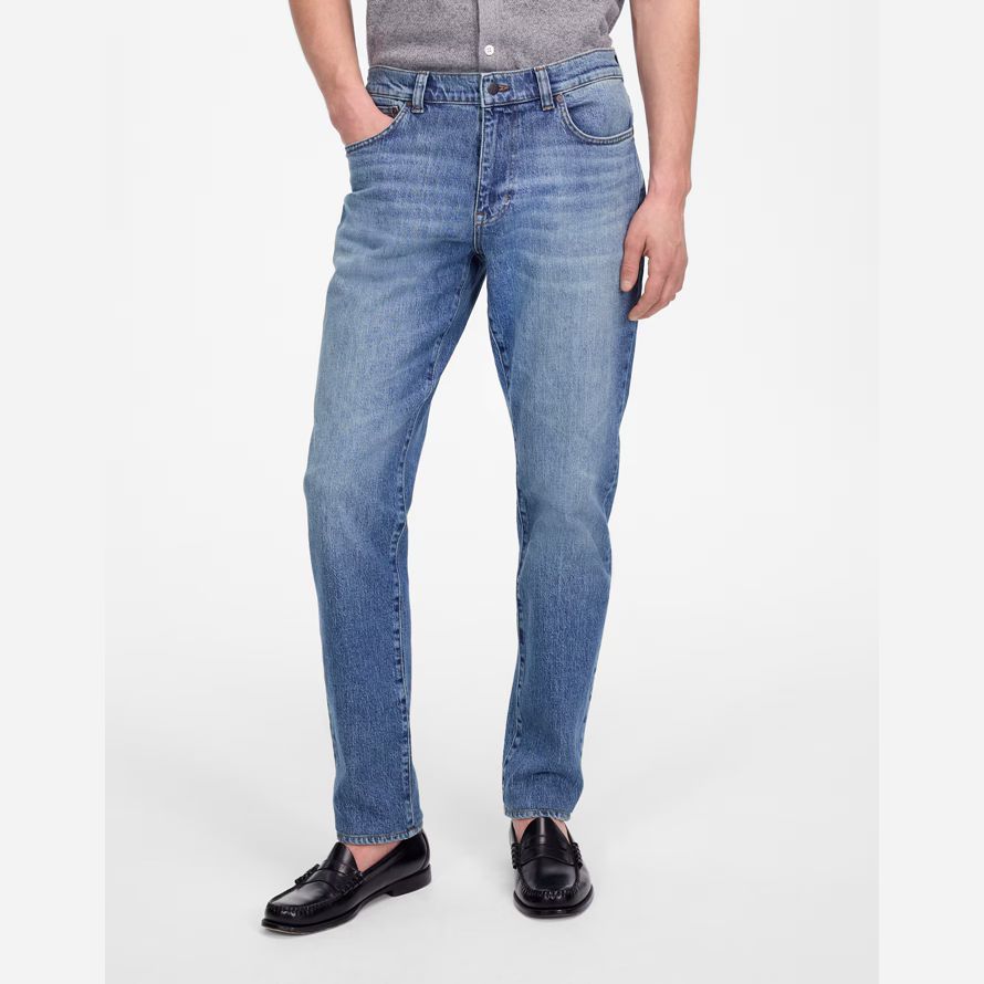 madewell athletic slim herren jeans blau