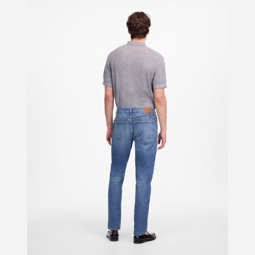 madewell athletic slim herren jeans blau
