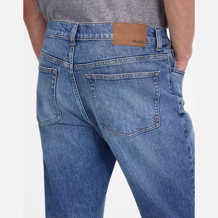 madewell athletic slim herren jeans blau