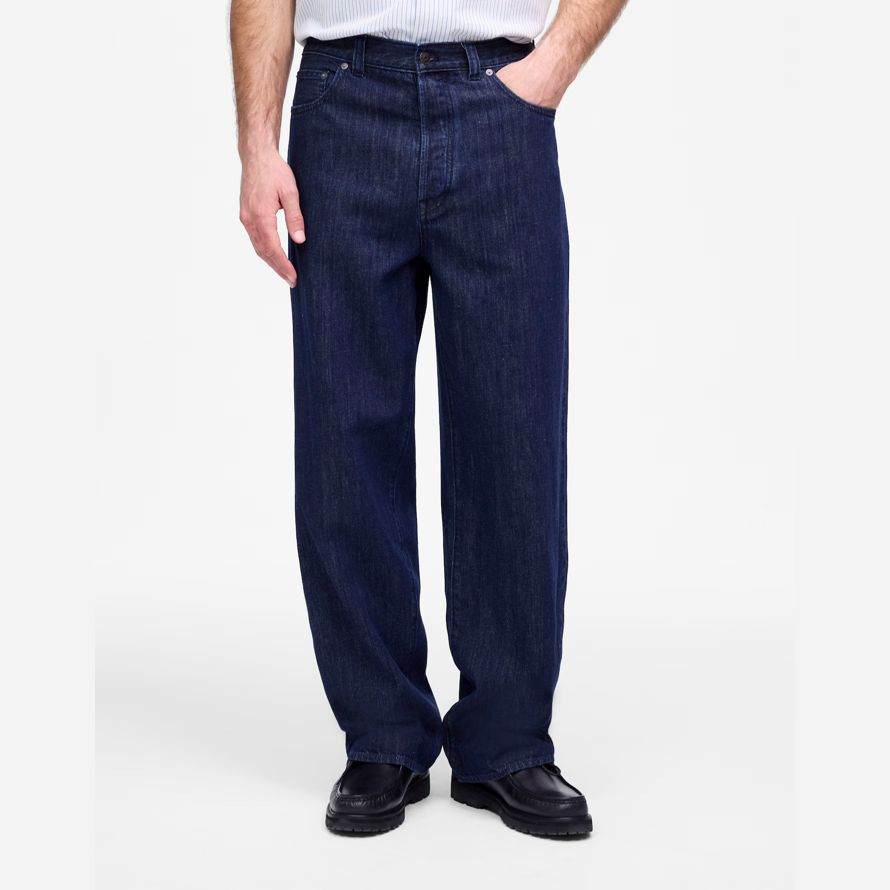 dark blue herren madewell den wide-leg jeans