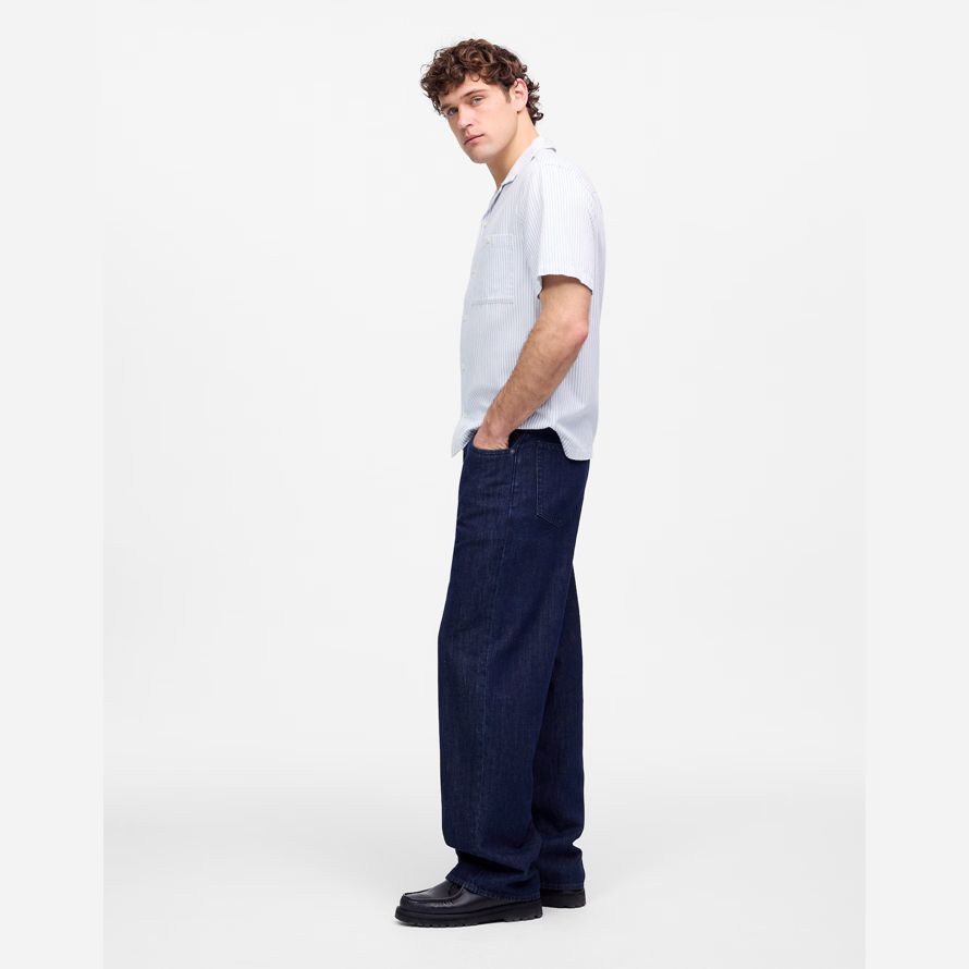 dark blue herren madewell den wide-leg jeans