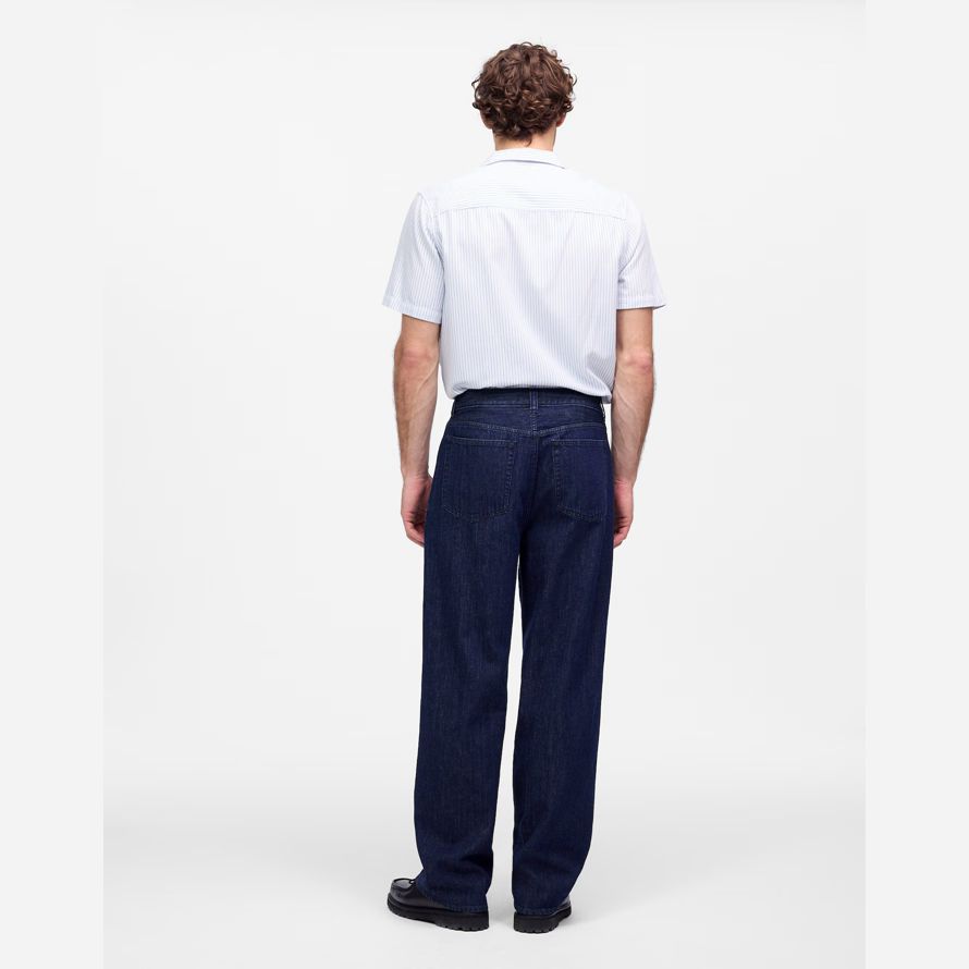 dark blue herren madewell den wide-leg jeans