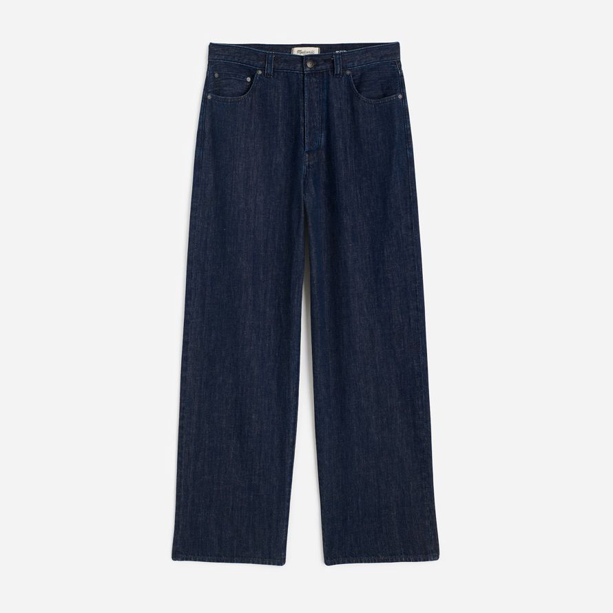 dark blue herren madewell den wide-leg jeans