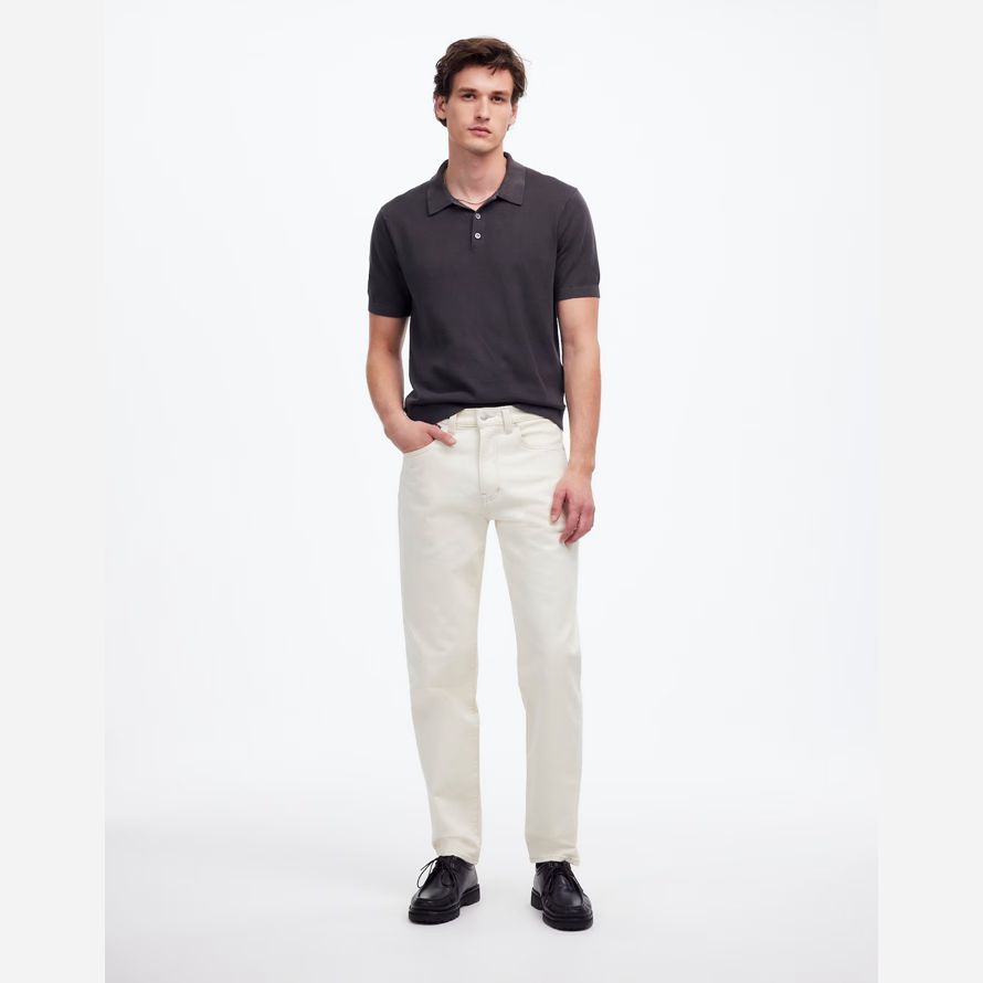 creme madewell relaxed taper mens jeans