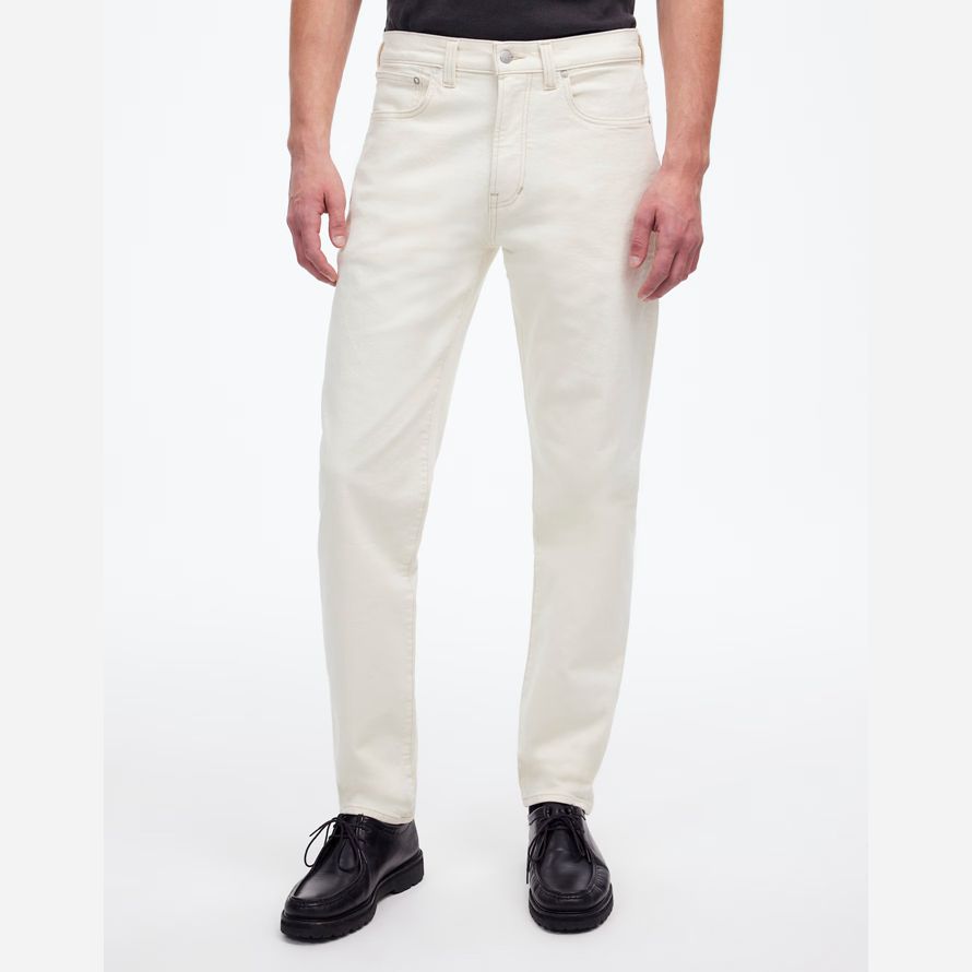 creme madewell relaxed taper mens jeans