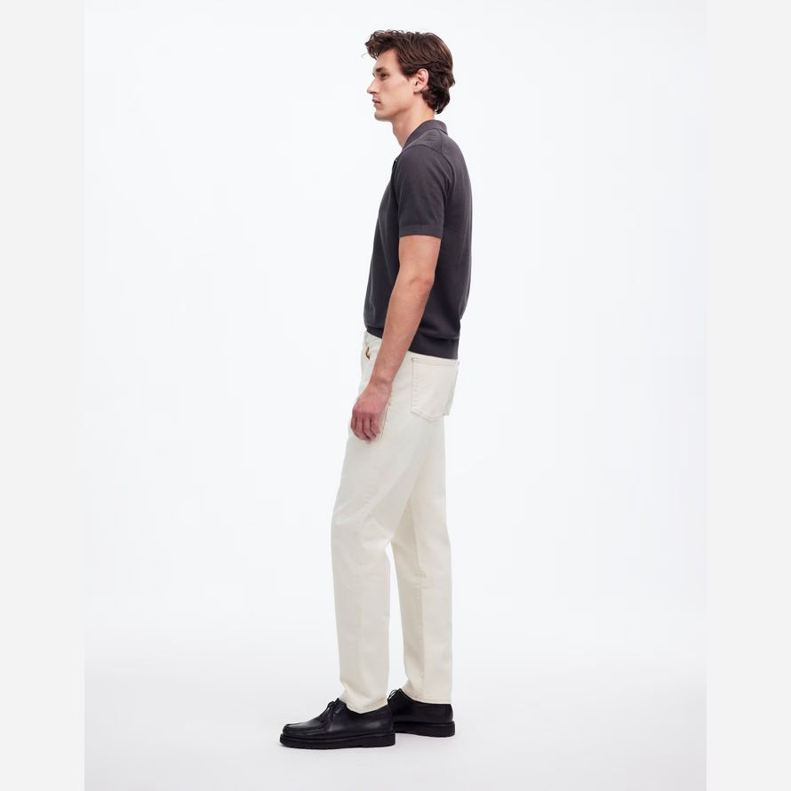 creme madewell relaxed taper mens jeans