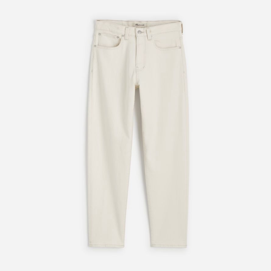 creme madewell relaxed taper mens jeans