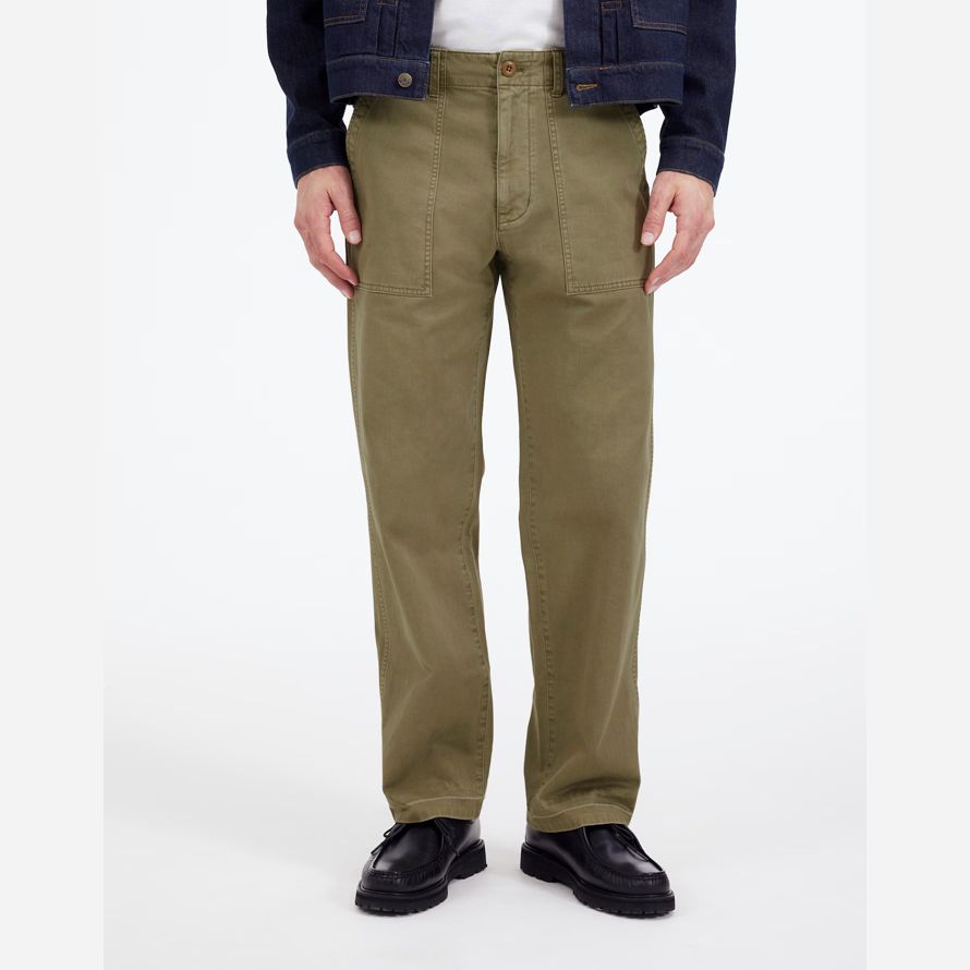 madewell müdigkeit garment-dyed cotton twill herren hose oliv
