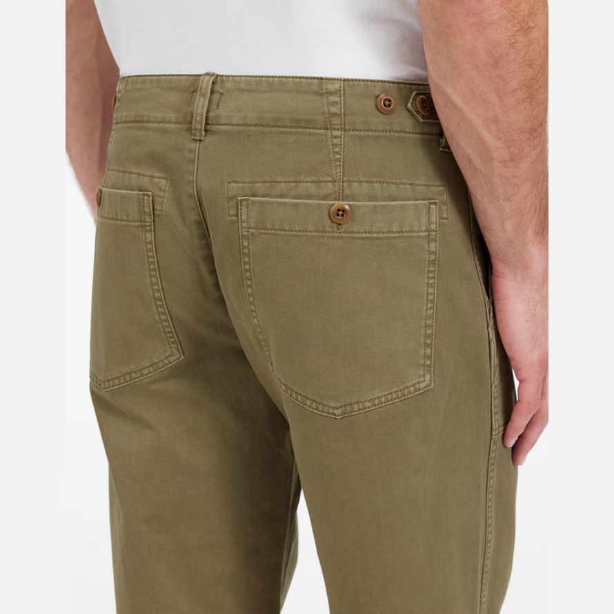 madewell müdigkeit garment-dyed cotton twill herren hose oliv