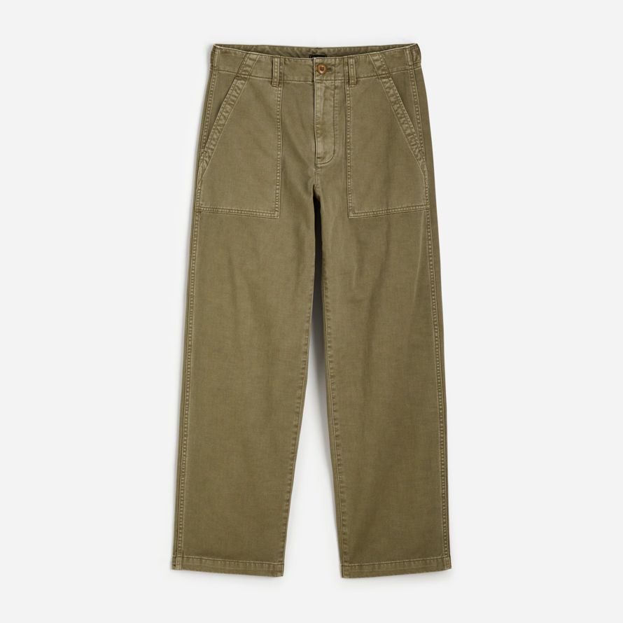 madewell müdigkeit garment-dyed cotton twill herren hose oliv
