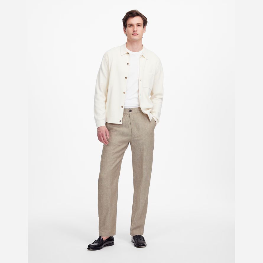 madewell linen pull-on herren hose khaki