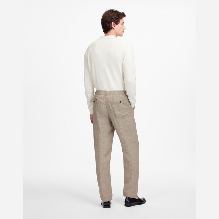 madewell linen pull-on herren hose khaki