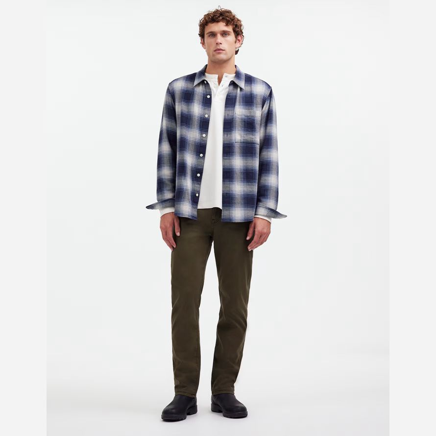 herren madewell den allday 1991 straight-leg pants dark olive