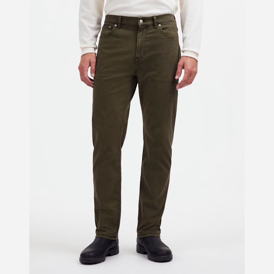 herren madewell den allday 1991 straight-leg pants dark olive