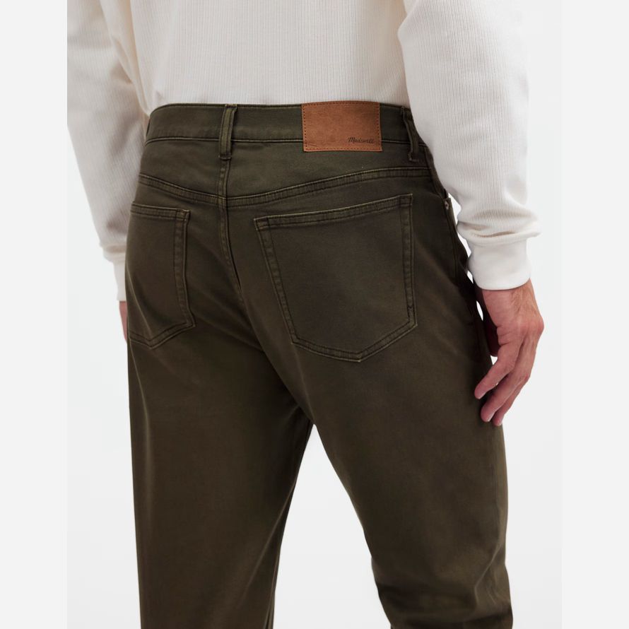 herren madewell den allday 1991 straight-leg pants dark olive