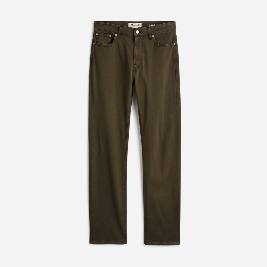 herren madewell den allday 1991 straight-leg pants dark olive