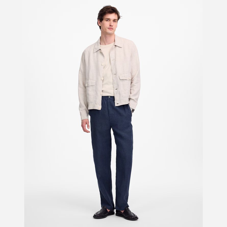 dark blue madewell linen pull-on herren hosen