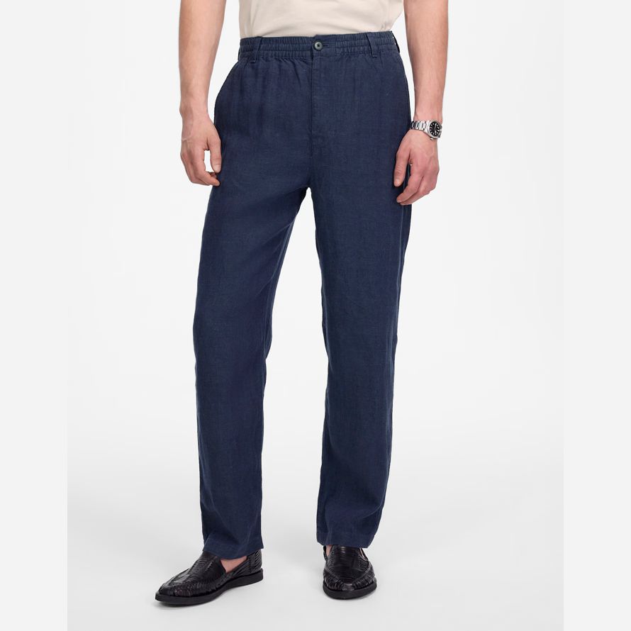 dark blue madewell linen pull-on herren hosen