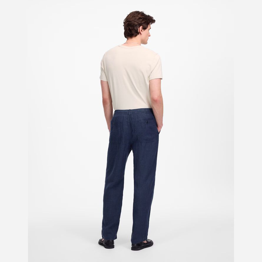 dark blue madewell linen pull-on herren hosen