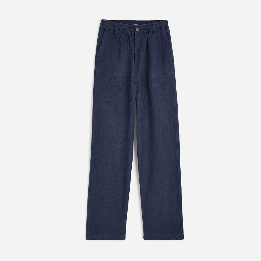 dark blue madewell linen pull-on herren hosen