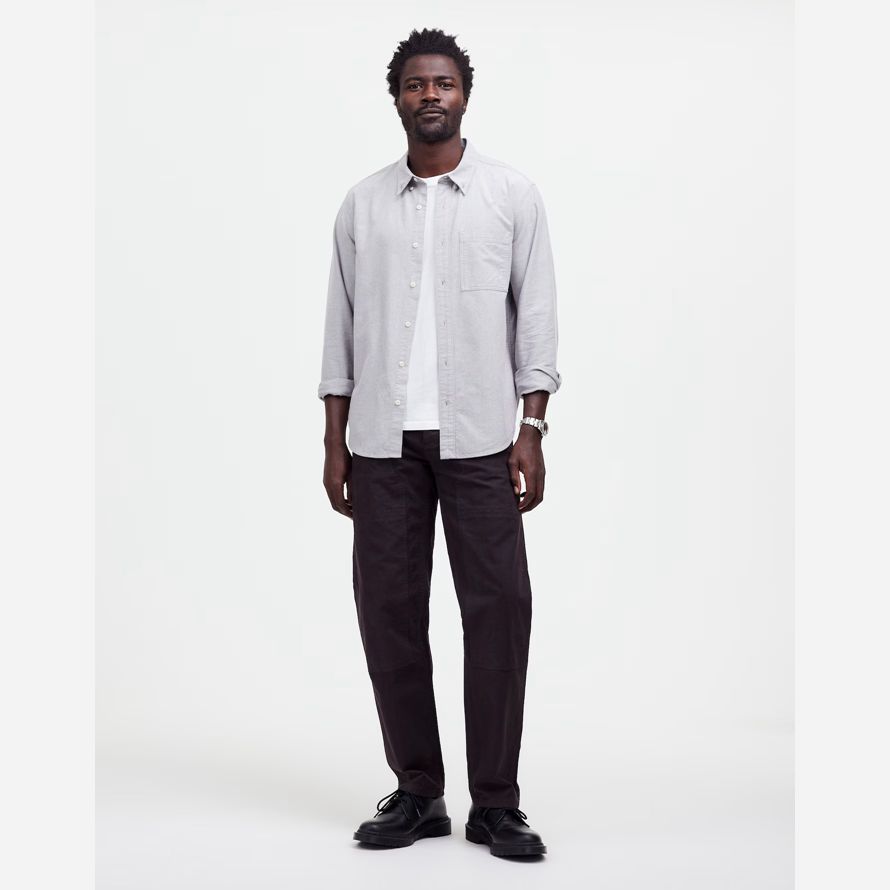 dark grey madewell relaxed straight arbeitskleidung herren hosen