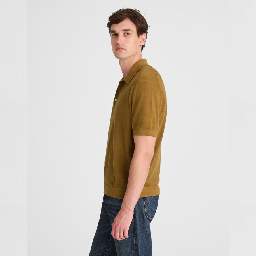 herren madewell drei-tasten-polo pullover braun