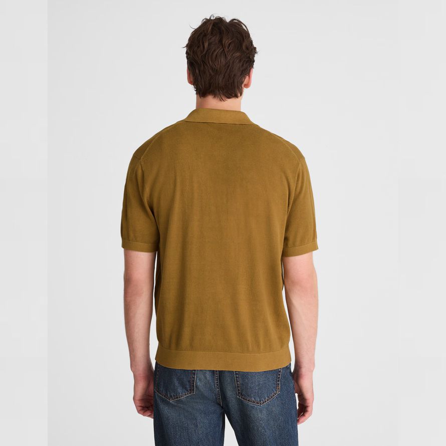 herren madewell drei-tasten-polo pullover braun