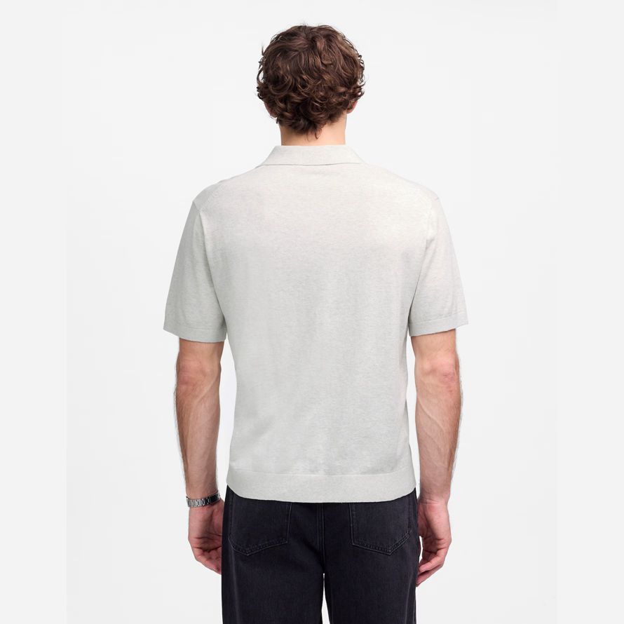 grau herren madewell drei-tasten-polo pullover