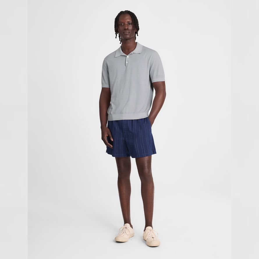 herren madewell drei-tasten-polo pullover grau