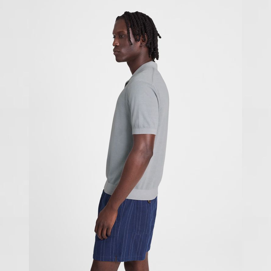 herren madewell drei-tasten-polo pullover grau