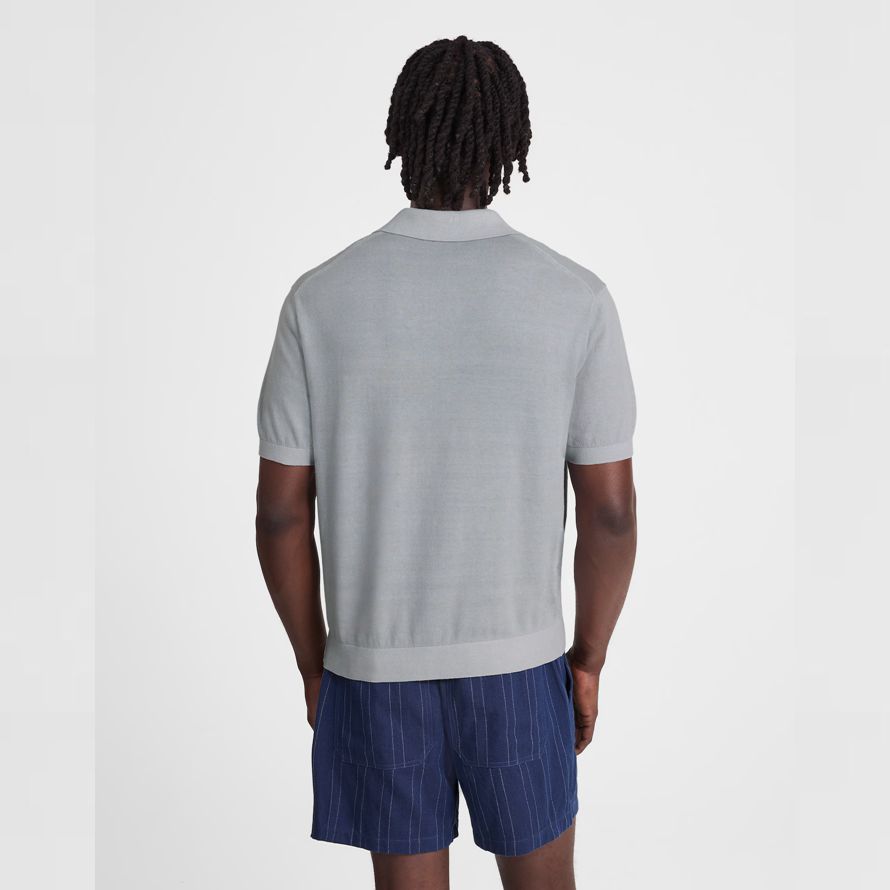herren madewell drei-tasten-polo pullover grau