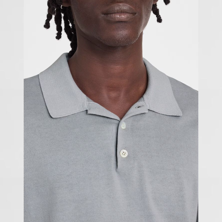 herren madewell drei-tasten-polo pullover grau