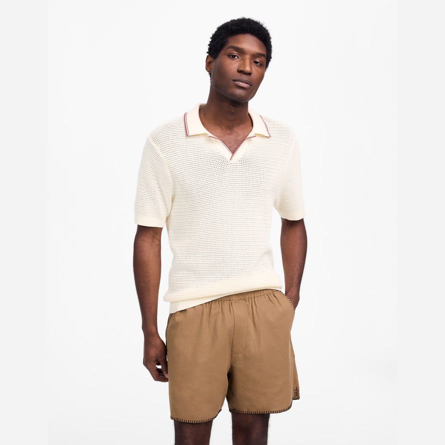 brown madewell langettenstich everywear herren shorts