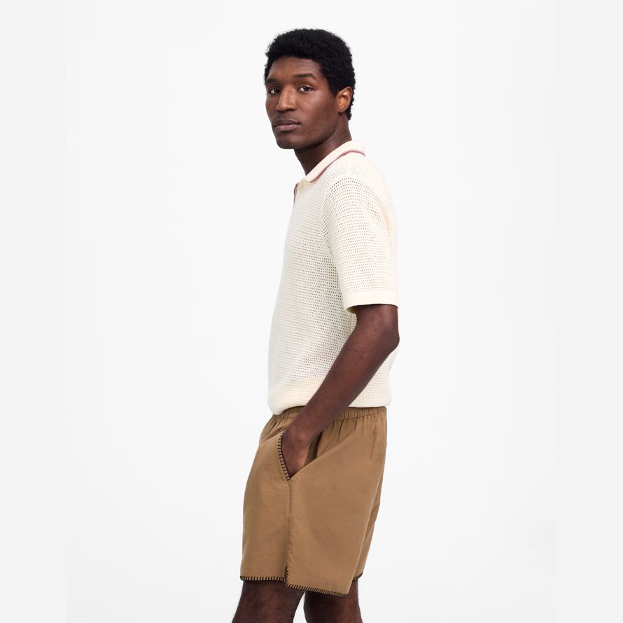 brown madewell langettenstich everywear herren shorts