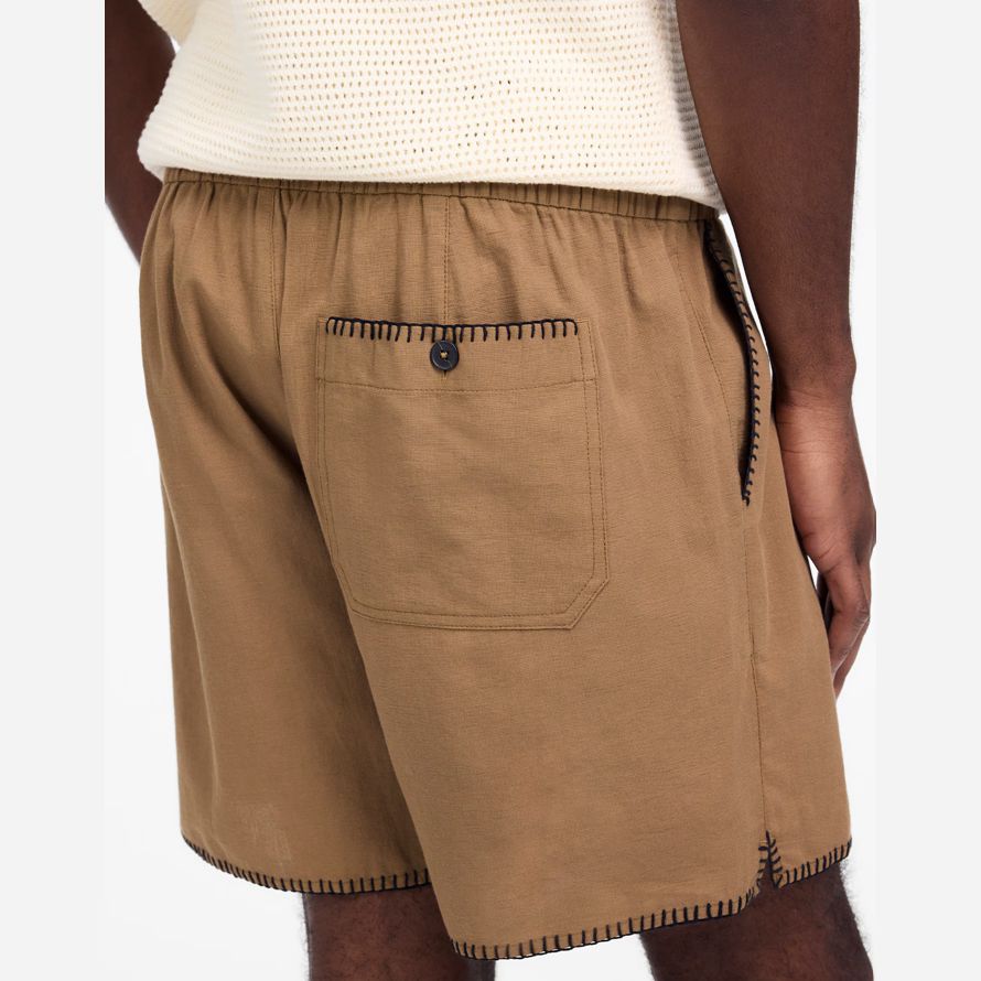 brown madewell langettenstich everywear herren shorts