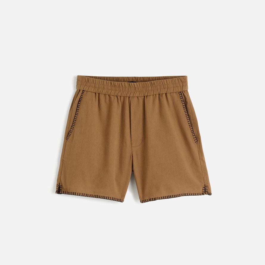 brown madewell langettenstich everywear herren shorts