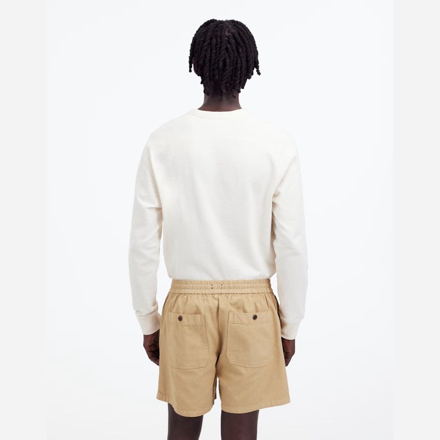 brown mens madewell everywear baumwolle-blend shorts