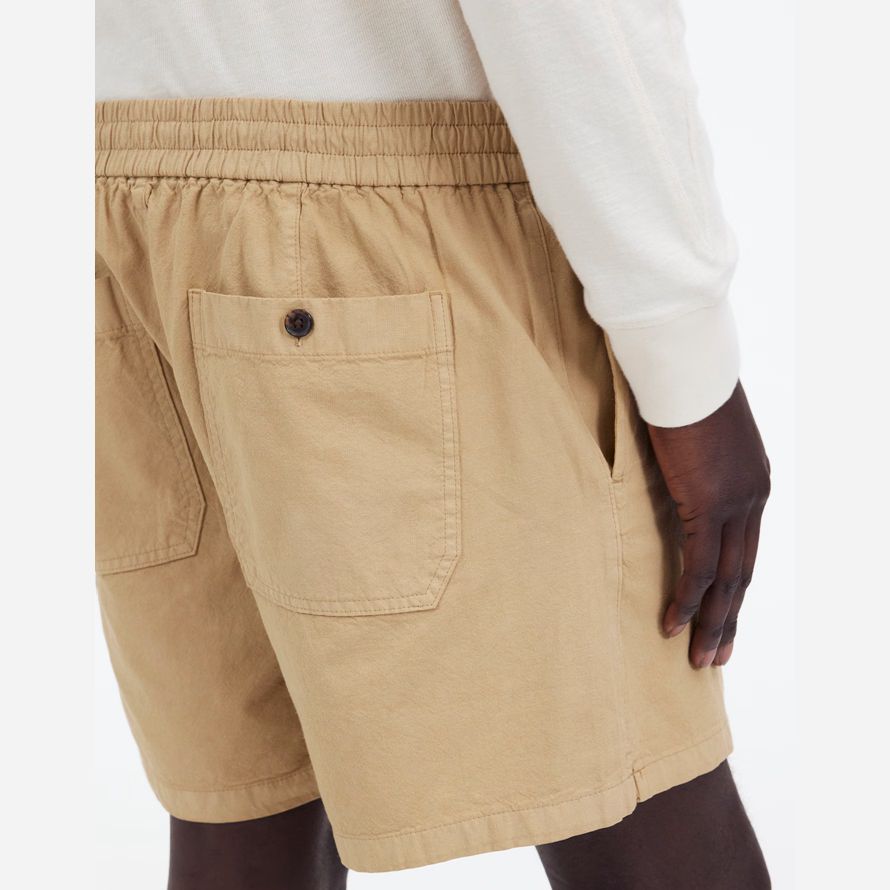brown mens madewell everywear baumwolle-blend shorts