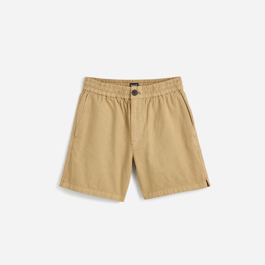brown mens madewell everywear baumwolle-blend shorts