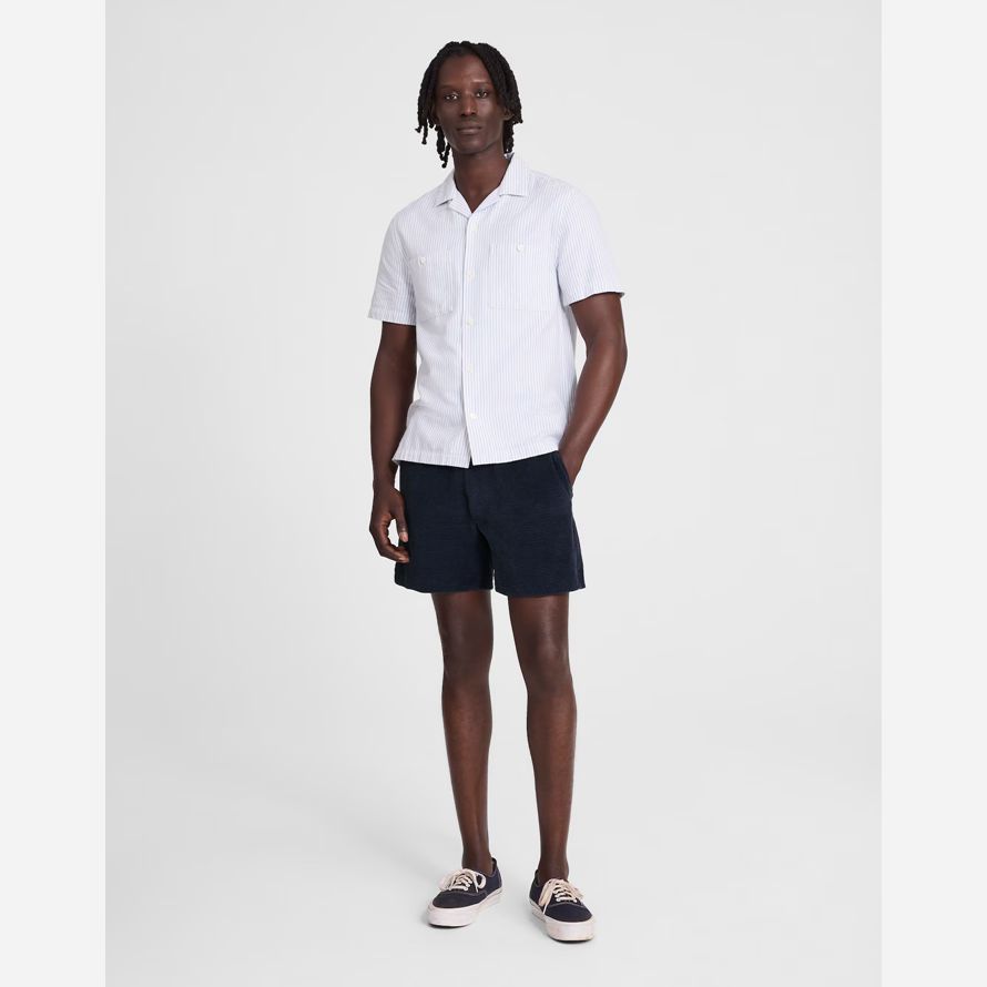 navy herren madewell everywear seersucker-cord-shorts