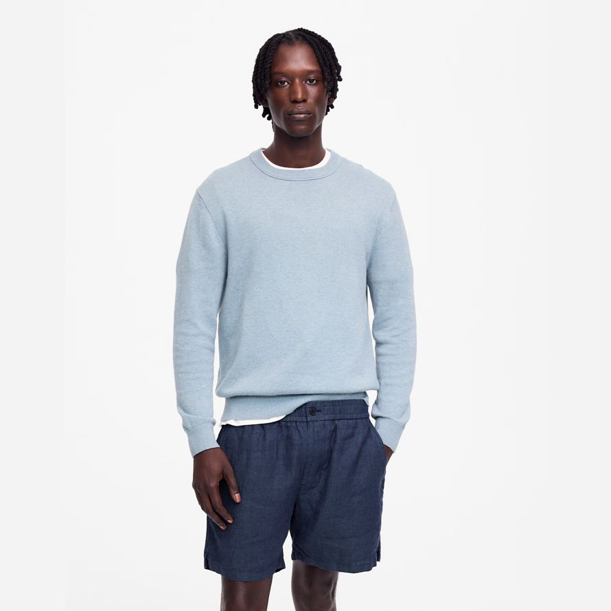 dark blue madewell everywear leinen herren shorts