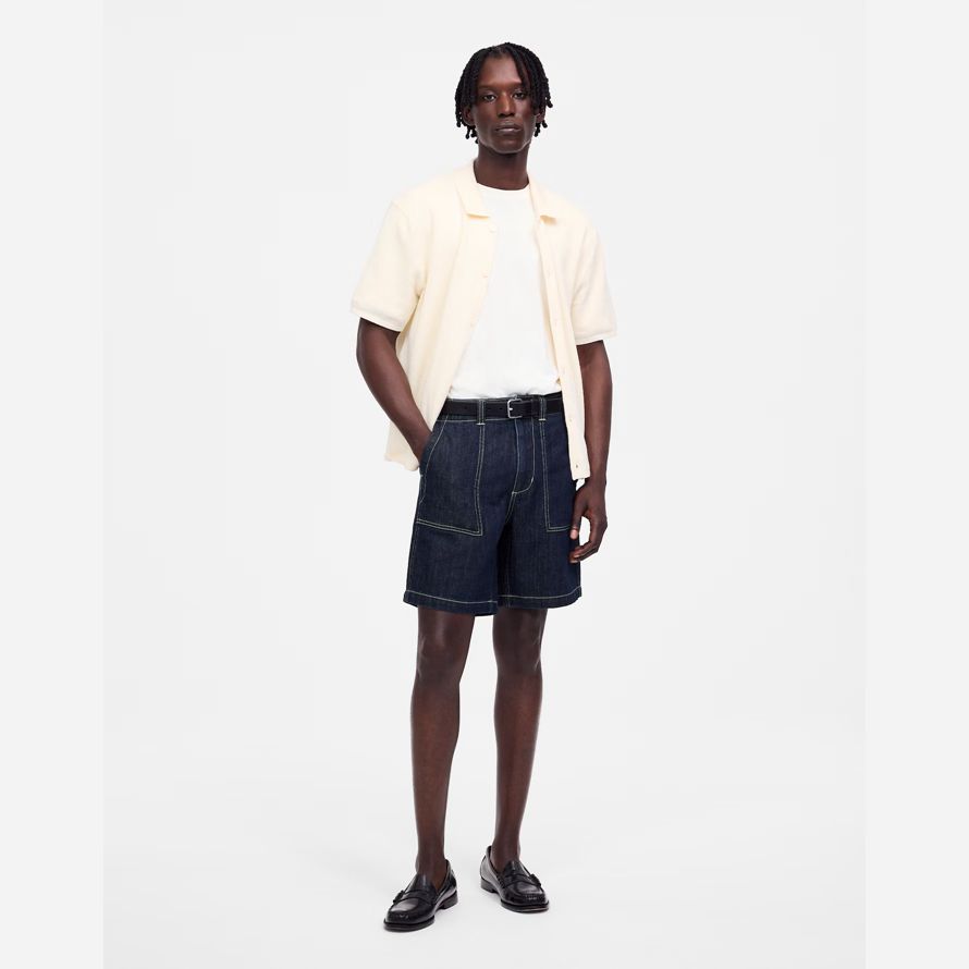 madewell navy patch pocket herren shorts